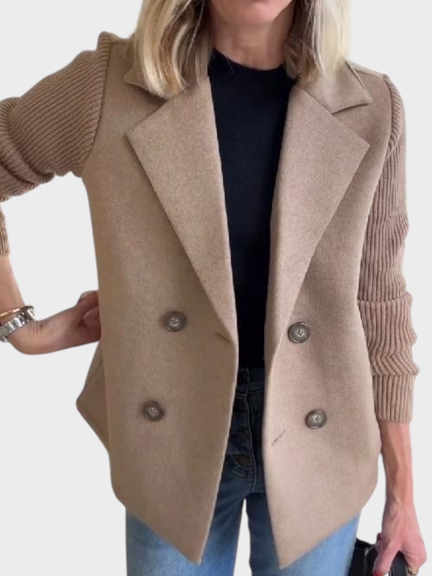 Ioanna - Blazer de punto cómodo